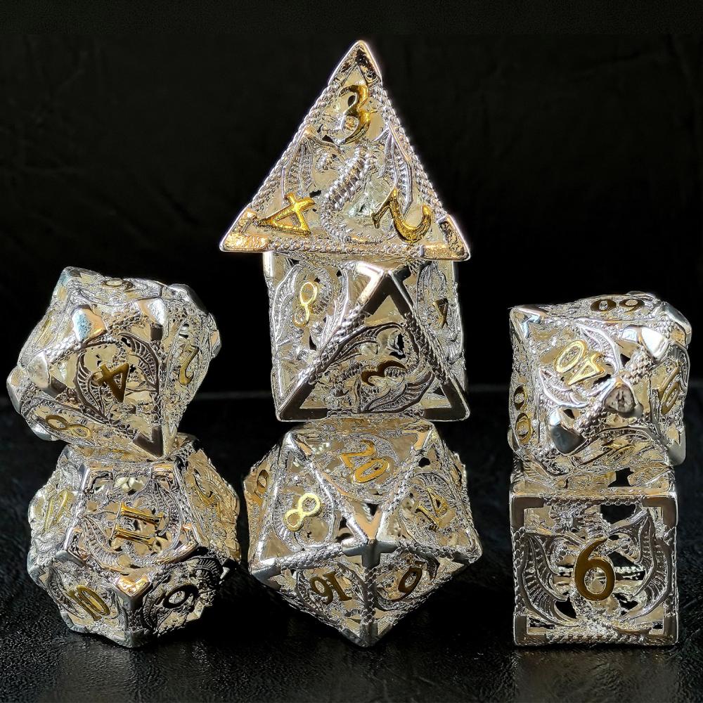 Silver Dragon Dnd Dice Set 7pcs