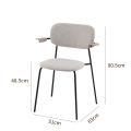 Wholesale Home Furniture Restaurant Comfortable Upholstered Dining Chair With Metal Legs