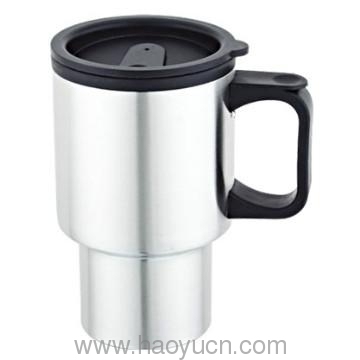 stainless steel outside & PP plastic inside auto mug