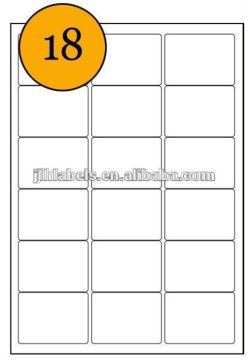 A4 laser label,18 Labels per A4 sheet.,L7161--63.5mm x 46.6mm