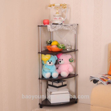 BAOYOUNI space saving furniture 4-tier wooden corner shelf W40S*4