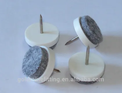 Furniture Hardware fitting wood chair leg plastic glide nail