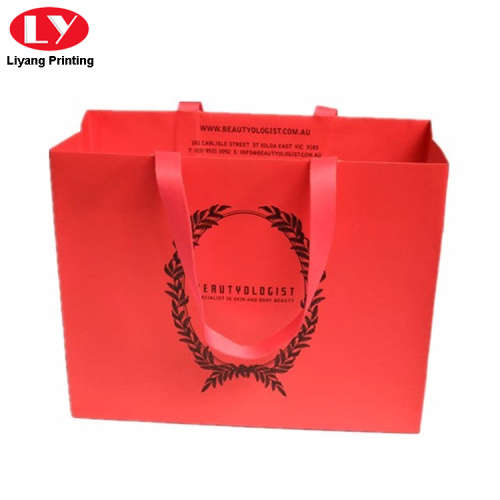 Custom Logo Clothing Paper Packaging Shopping Hanging Bag