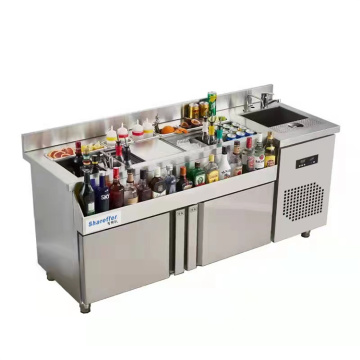 Hot Selling 2023 Coffee Shop Bubble Tea Bar Equipment: Counter with Sink