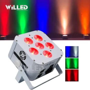 Wireless Rechargeable DMX RGBAW UV LED Par Lights - 6x18W Stage Lighting