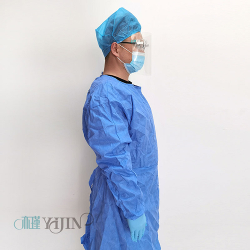 OEM sms disposable plastic gown