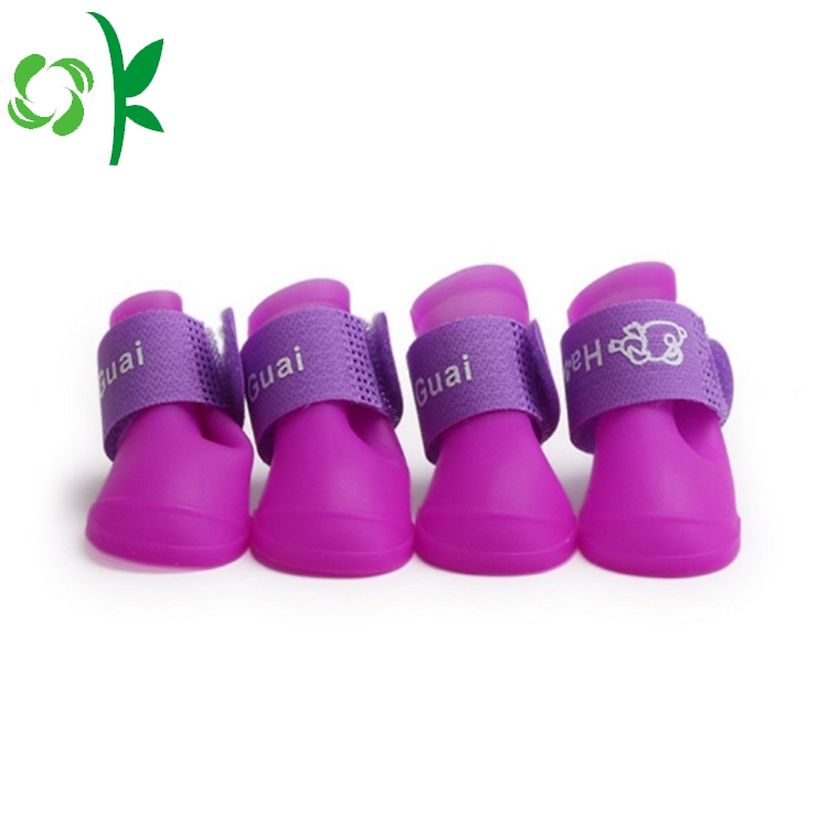 Pet Waterproof Shoes Outdoor Silicone Rain Dog Shoes