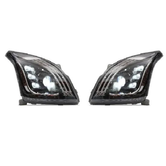 MAICTOP LED DRL Headlight for Land Cruiser Prado 120 FJ120 2003-2009 Headlamp