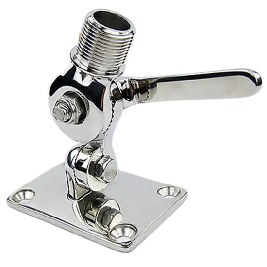 Marine Stainless Steel 316 Boat Radio VHF Antenna Ratchet Mount Base