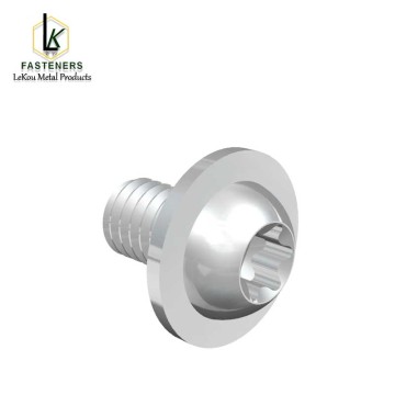 Шруба з круглай галоўкай і шасціграннікам - з нержавеючай сталі