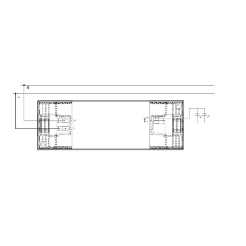Плоскі святлодыёдны прывад пастаяннага напружання без зацямнення магутнасцю 120 Вт