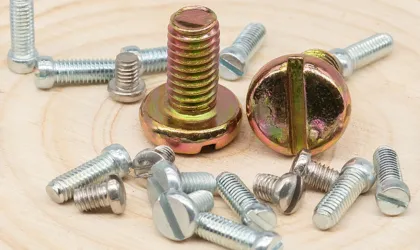 Stainless steel din84 pan head slotted machine screws