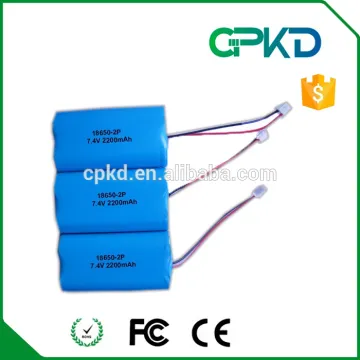Customs battery pack 18650 7.4V Lithium battery pack 2200mAh for power supply