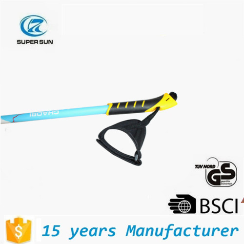 Ninghai Supersun 3 section carbon fiber fast lock trusty cane / walking stick /hiking staff