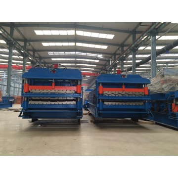 Double layer roof sheet roll forming machine