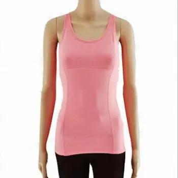 Yoga tank, fit for sports and yoga, Made of 87% Nylon and 13% Spandex, breathable and durable
