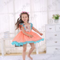 Girls orange vintage flutter sleeve easter dresses