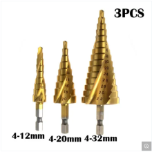 outils électriques revêtus de titane Jeux de forets étagés HSS