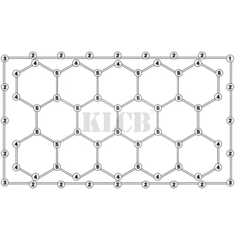 KLCB Hexagonal LED Garage Warehouse Workshop Lighting 6500K Ceiling Short Frame 0.6m LED Lights