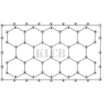 KLCB Hexagonal LED Garage Warehouse Workshop Lighting 6500K Ceiling Short Frame 0.6m LED Lights
