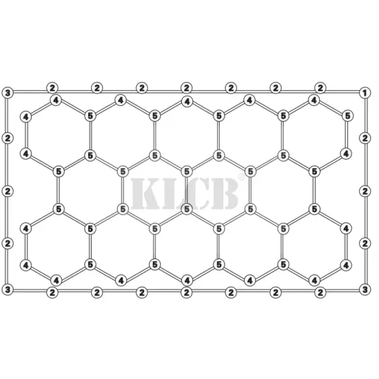 KLCB Hexagonal LED Garage Warehouse Workshop Lighting 6500K Ceiling Short Frame 0.6m LED Lights