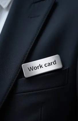 Custom name badge for work