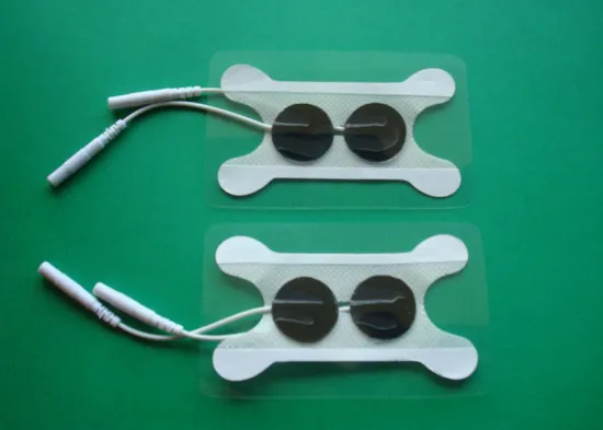 Swallowing Electrode With 2.0mm Pin Wire, White Bone 82*32mm Fda Physiotherapy Tens Unit Pads