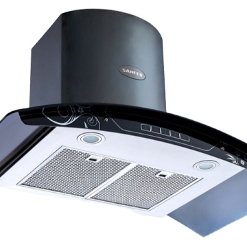 Curved Glass Wall Mount Range Hood Extractor