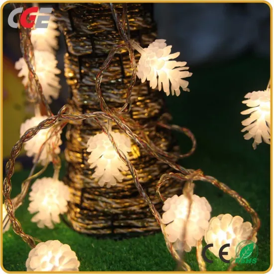 Pine Christmas Lights Small Lanterns Pine Cones Holiday Lantern LED Lantern Flash String Inserted Plug Light String Decorative Lights