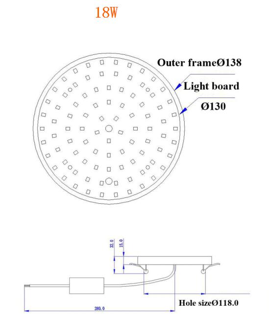 18W LED Panel light