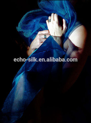royal blue organza silk fabric,silk organza dress fabric.