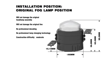3 Inch LED Fog/Driving Lights Projector Fog Lights for Car: Enhancing Your Drive with Toby's High-Quality Lighting Solutions