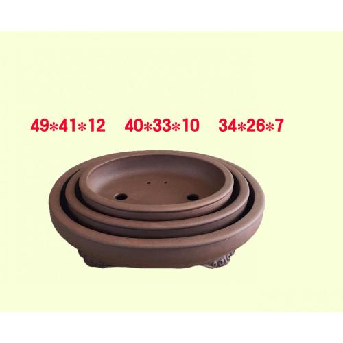  Clay Bonsai Pots Small Oval Bonsai Pots With Tray Manufactory