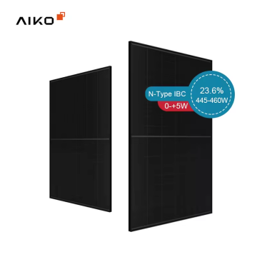 Wholesale Residential Aiko Full Black Solar Panels 440W-455W Dual Glass Half Cells