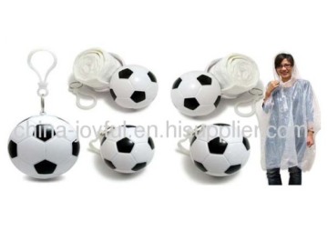 Football Disposable Raincoat With Keyring 