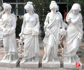 Four season lady sculptures