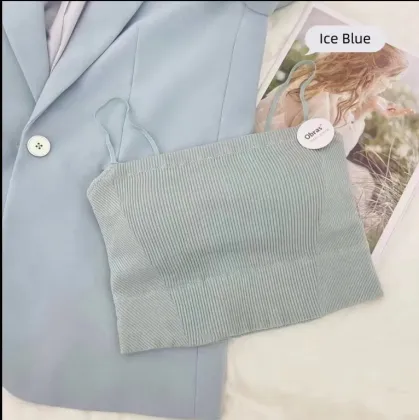 Hot Sale Women's One-Shoulder Ribbed Camisole Top with Conformality Camisoles and Bra