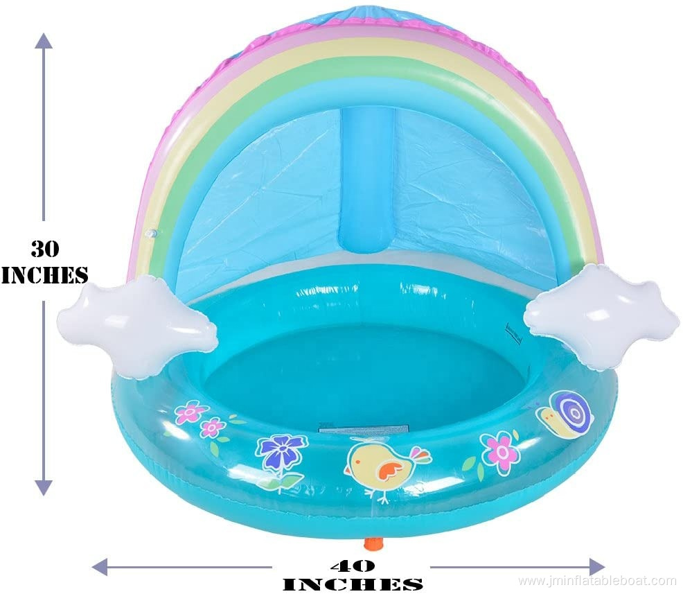 Inflatable Baby Pool Rainbow Baby Toddlers Splash Pool