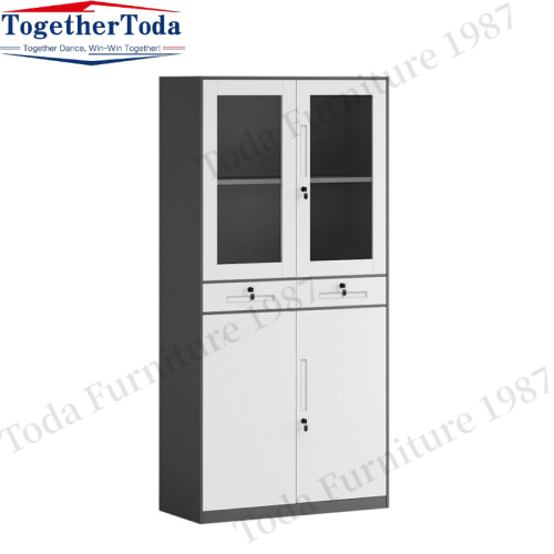 Glass Door Chemical Storage Cabinet Multi Functional Open Shelf Wooden File Storage Cabinet Manufactory