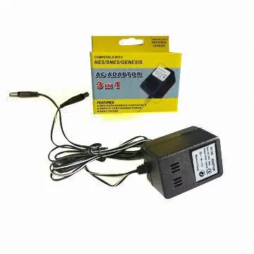 3-in-1 AC Adapter, Compatible with NES/SENS/GENESIS