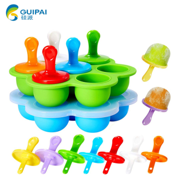 Food Grade Silicone Popsicle Ice Cream Maker & Baby Food Storage Containers