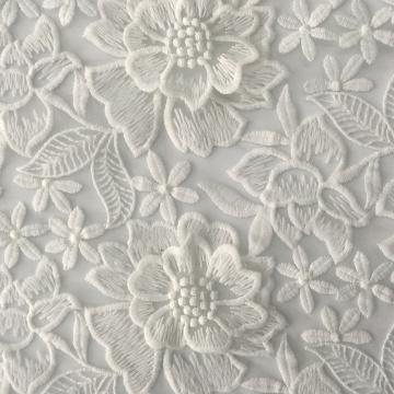Bestseller Handmade Flower Mesh Stickerei Stoff