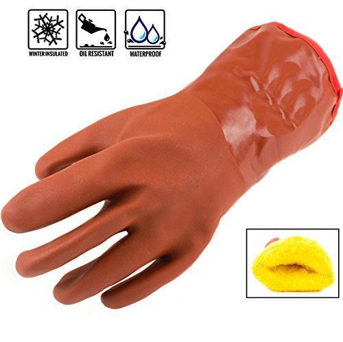 PVC Cold Resistant Glove with Sandy Finish