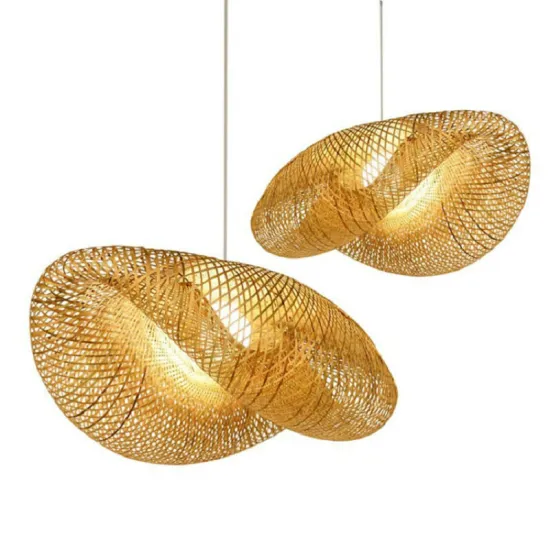 Hand-made Japanese Restaurant Bamboo Chandeliers Rattan Pendant Lamp