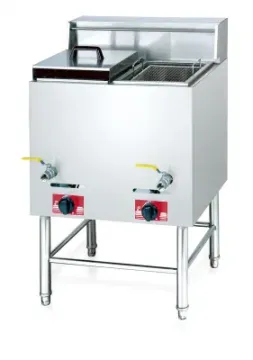 Free Standing Stainless Steel Commercial Kitchen Equipment Gas Fryer