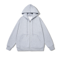 Anpassad logotyp Full Zip Up Hoodie Casual Sweatshirt