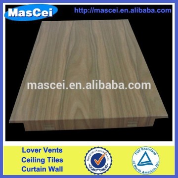 Faux wood painted aluminum curtain walls panel