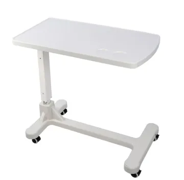 Movable Medical Adjustable OverBed Table with Casters