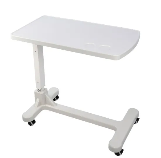 Movable Medical Adjustable OverBed Table with Casters