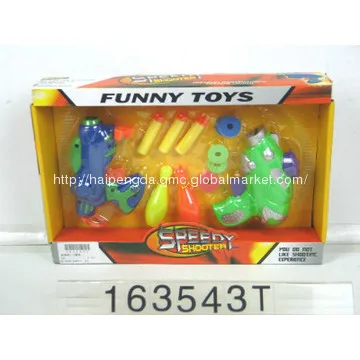 Soft Shooting Gun Toys+Frisbee Gun Toys
